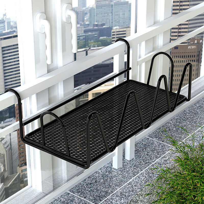 阳台置物架窗沿挂篮窗户悬挂式挂钩窗台外置物筐铁艺栏杆收纳挂架