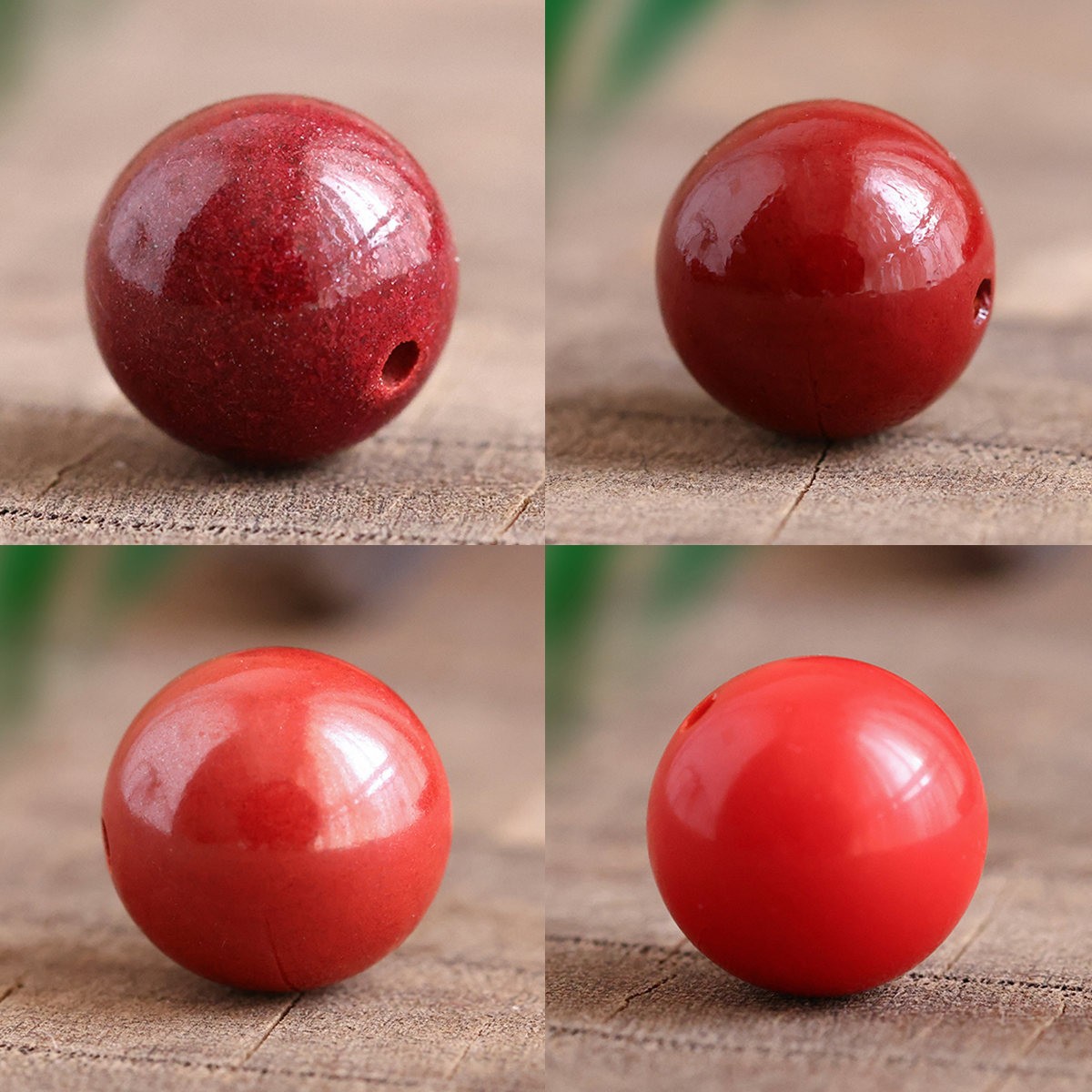 天然原矿朱砂珠子散珠帝王砂紫金砂圆珠diy串手链配珠文玩配饰