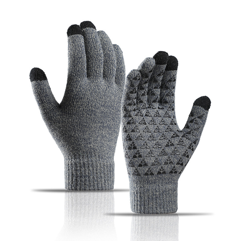 Amazon Knitted Gloves Men's and Women's Winter Gloves Couple's Warm Wool Game Touch Screen Chicken Gloves