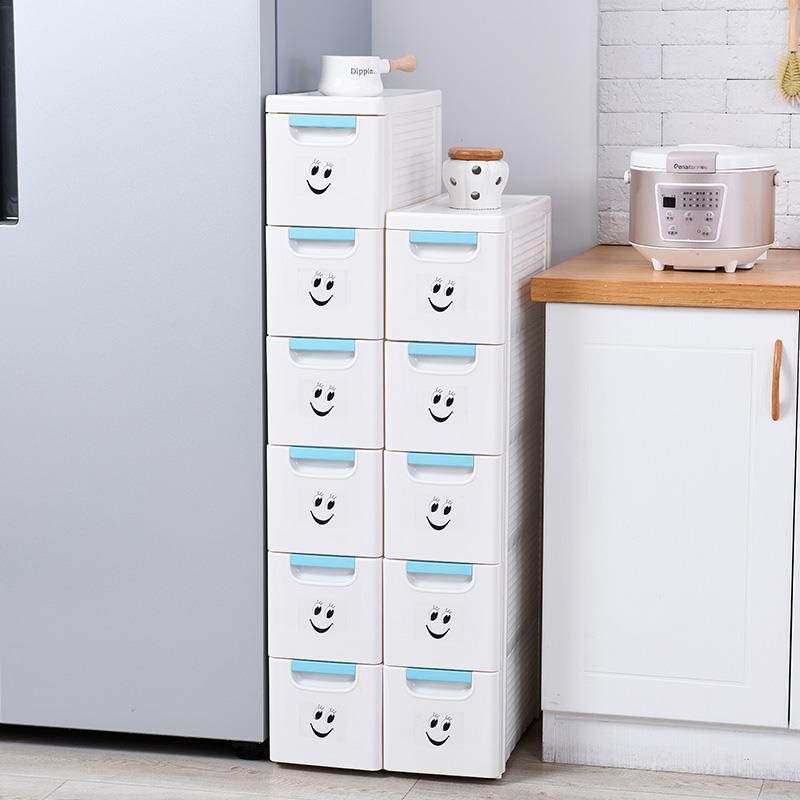 19cm宽夹缝收纳柜抽屉式储物柜厨房缝隙置物架卫生间窄架包邮