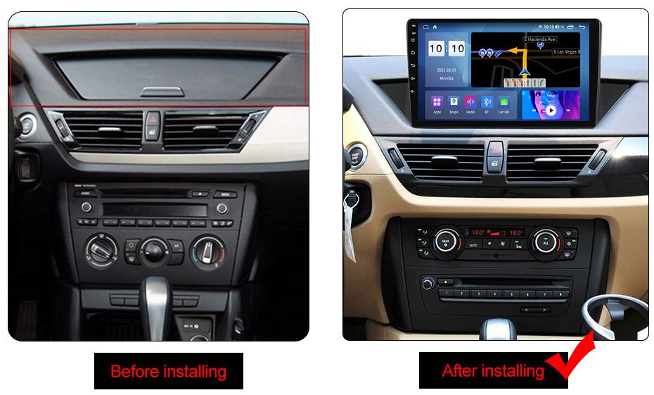 适用于宝马x1 e84 09-14款改安卓大屏中控车载导航一体机8 128g