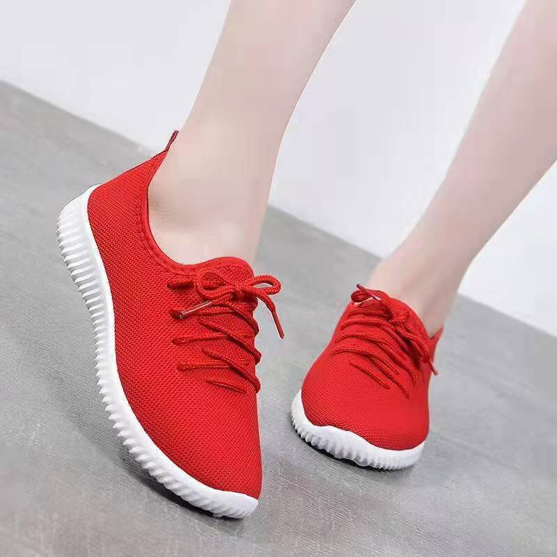 New Shoes Women's All-Match Wholesale Market Stall Casual Running Sneaker Women's Autumn Thick Soft Bottom Shock Absorption