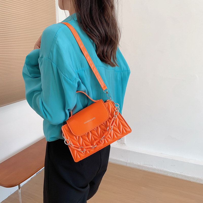 Women's Bag 2022 Summer New Diamond Embroidery Thread Portable Small Square Bag Internet Hot Fashionable All-Match Shoulder Messenger Bag for Women