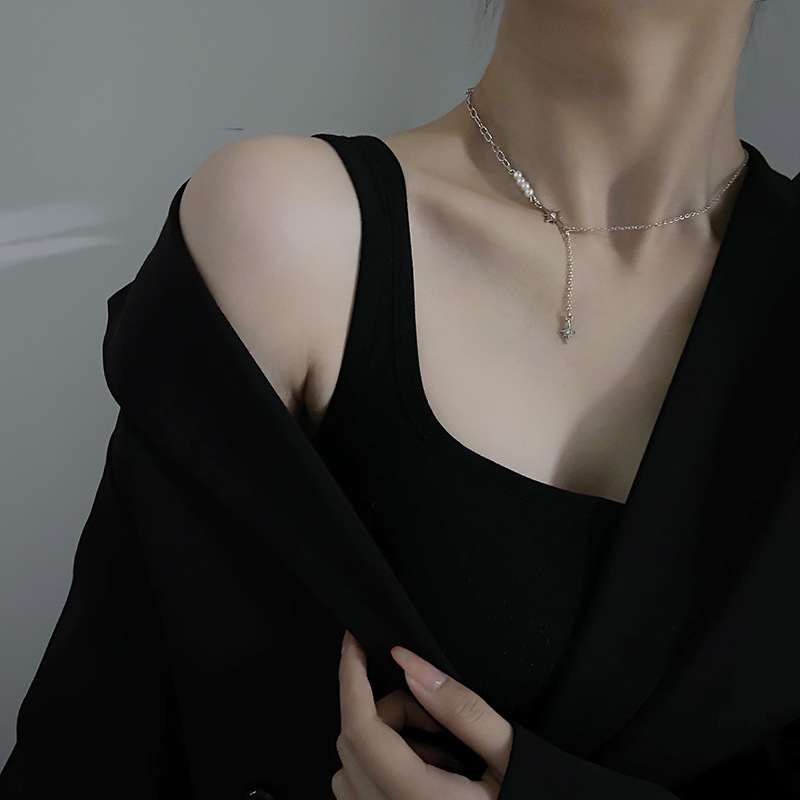 Necklace Temperamental Minority 2023 New Women's Clavicle Chain Niche Design Ins Style Simple Cold Style Accessories