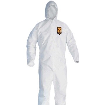 金佰利a36液体和微粒阻隔防护服 耐酸碱防静电喷漆连体带帽无尘服