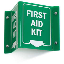 外贸亚马逊M型急救FIRST AID EYE WASH 标识牌亚克力折弯牌指示牌