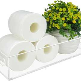 【质享家】-货盘_收纳盒-卫生纸架带储物架,亚克力马桶托盘置物