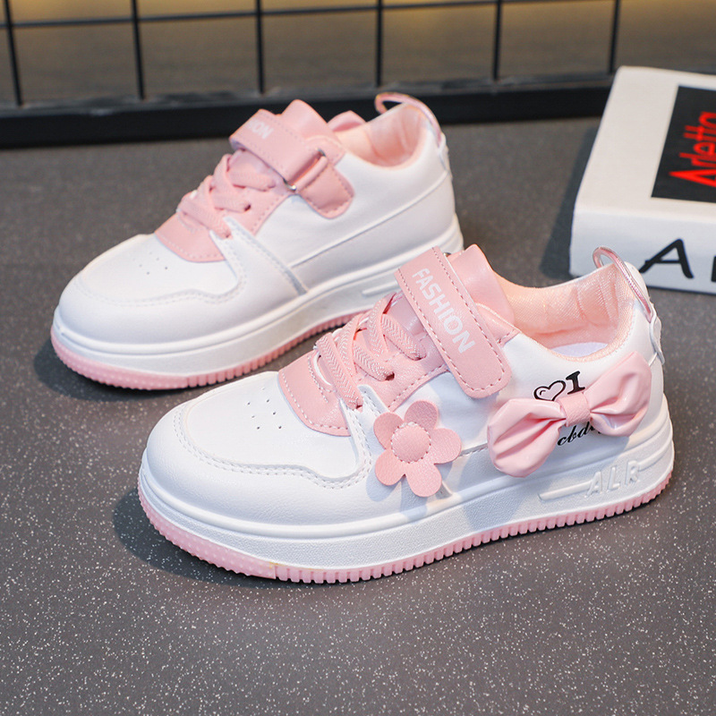 女童鞋子2025春秋新款儿童小白鞋学生轻便休闲运动鞋低帮平底板鞋