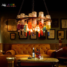 酒瓶吊灯美式复古创意个咖酒吧餐馆咖啡厅饭店装饰灯吧台吊灯
