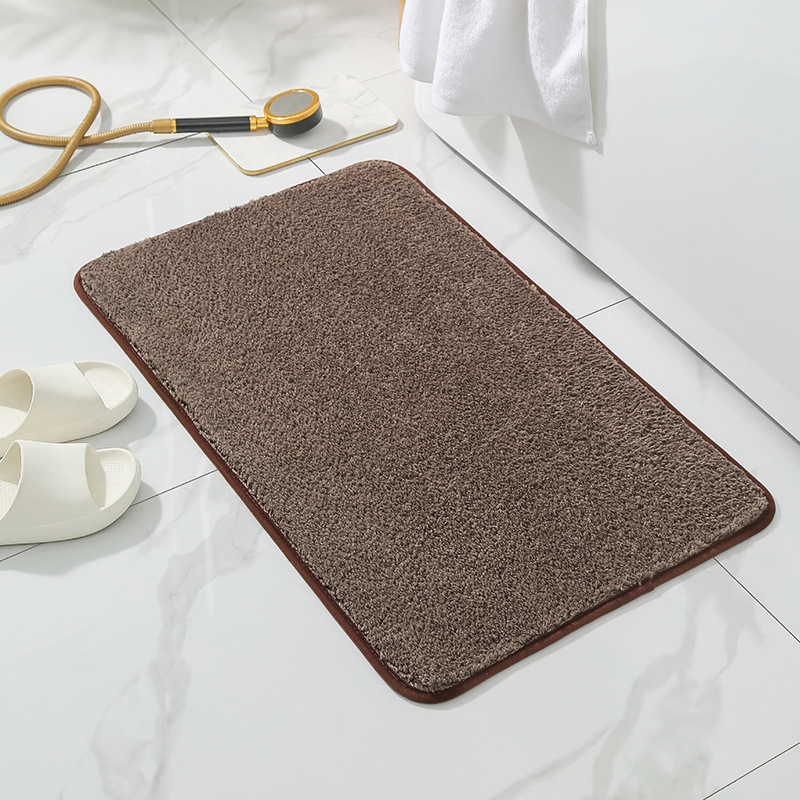 Solid Color Bathroom Non-Slip Mat Door Mat Bathroom Absorbent Floor Mat Toilet Floor Mat Bedroom Carpet Exclusive for Cross-Border