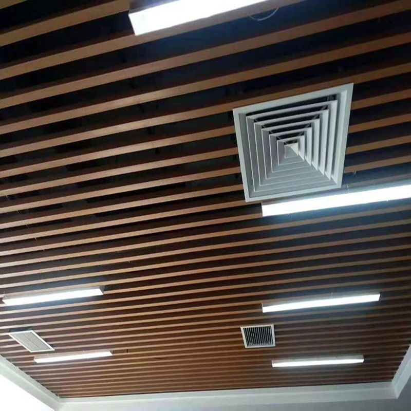 天花板吊顶装饰铝方通木纹铝方管铝格栅方通铝镁铁合金木纹方通