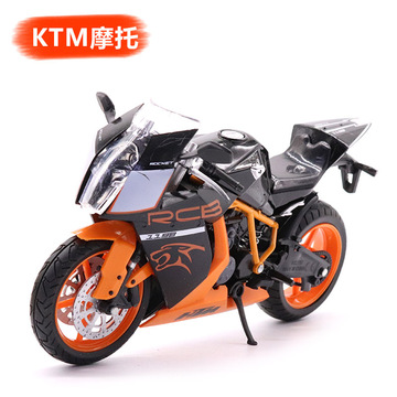 跨境1:12合金摩托车模型儿童玩具摩托车摆件滑行车模男孩玩具批发