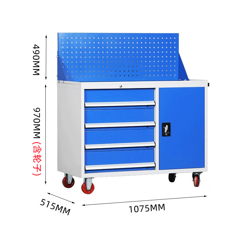 Heavy-Duty Tool Cabinet Thickened Mobile Storage Tool Car Construction Site Factory Workshop Hardware Knife Cabinet Iron Sheet Trolley