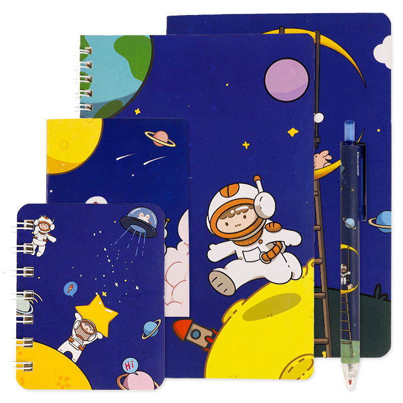 Pupils' Stationery Gift Bag Coil Notebook Gel Pen Notepad Major Combination Children's Practical Gift Prizes Wholesale