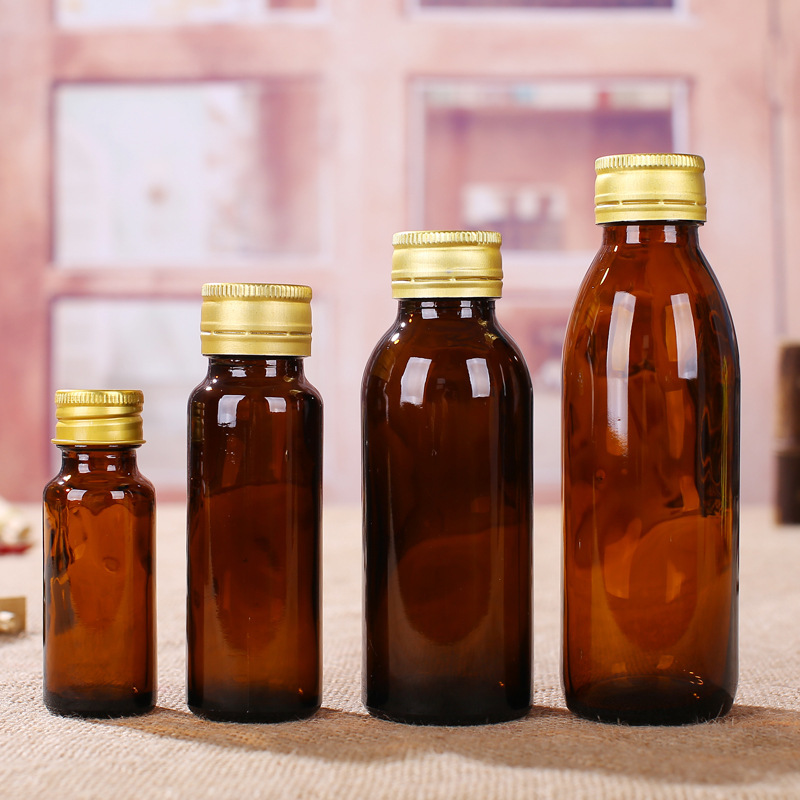 避光密封玻璃瓶 深色茶色玻璃瓶 口服液药水瓶 小药瓶 耐酸碱瓶子