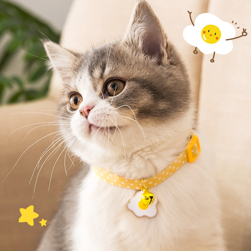 Cute Cat Collar Cat Neck Accessories Bell Dog Scarf Decoration Small Cat Neck Strap Necklace Collar Supplies