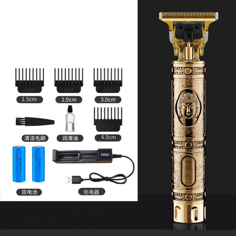 Cross-Border Household Automatic Electric Hair Clipper Retro Oil Head Carving Hair Clipper Bald Electric Hair Clipper