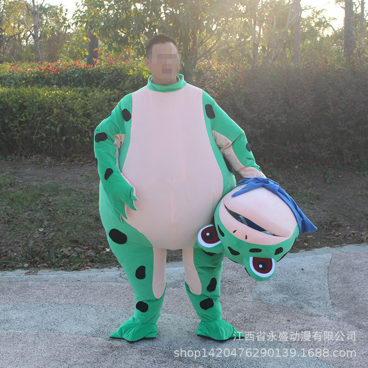 Inflatable Frog Doll Clothing Funny Spoof Toad Doll Clothes Quack Bullfrog Adult Wear Walking Performance Wear