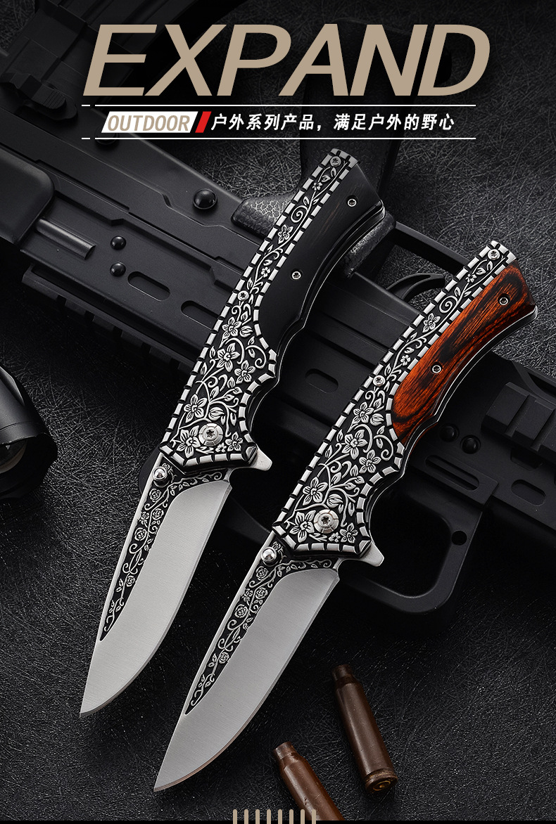 厂家供应高硬度折叠刀野营战术户外刀具野外露营登山刀具户外折刀
