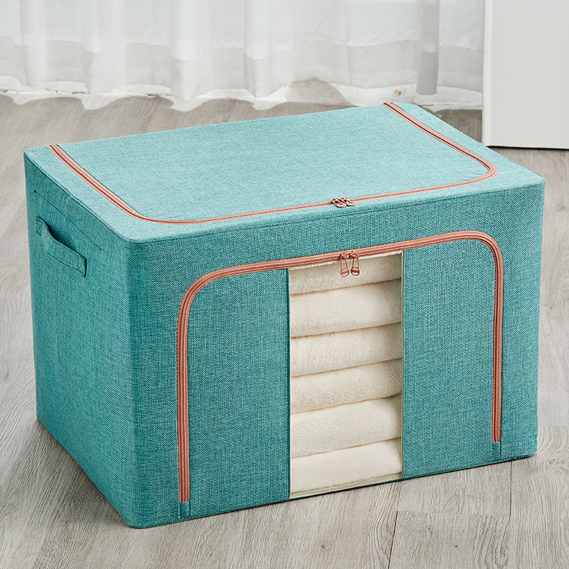 Cotton and Linen Thickened Storage Box Fabric Covered Folding Storage Box Clothing Storage Box Clothes Box Packaging Carton