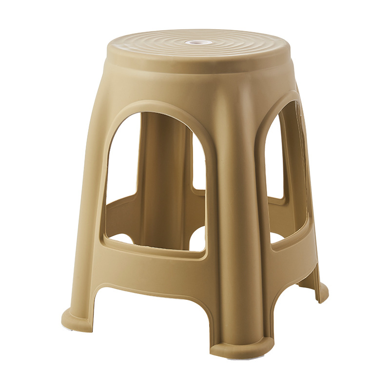Plastic Stool Thickened Household Modern Simple Stackable Long-Sitting Comfortable Chair High round Stool Bench Dormitory