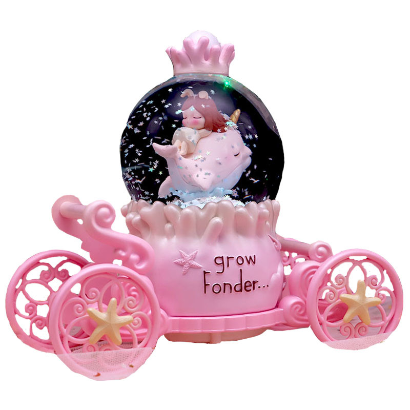 Star Sea Dolphin Girl Crystal Ball Music Box Cartoon Music Box Female Student Creative Birthday Gift Wholesale