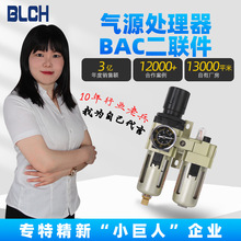 BLCH过滤减压阀气源处理器油雾器二联件调压阀自动化油水分离器