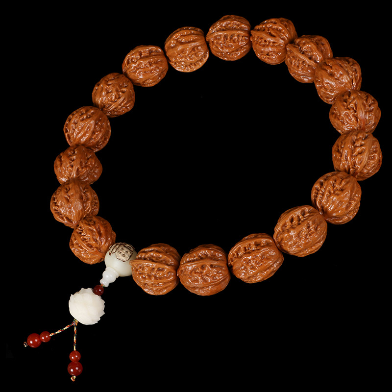 Crafts Small Walnut Bracelet 18 Wild Lanterns Lion's Head Autumn Rosary/Prayer Beads Handheld Playing with Hands Antique