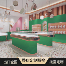 深圳商业珠宝展柜中纤板烤漆玻璃柜台不锈钢珠宝展示柜效果图设计