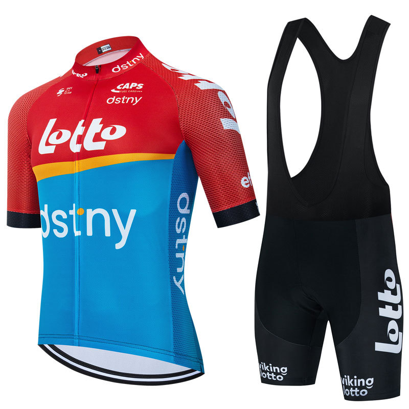 外贸lotto车队版骑行服户外运动夏季新款乐透短袖骑行服装速干服