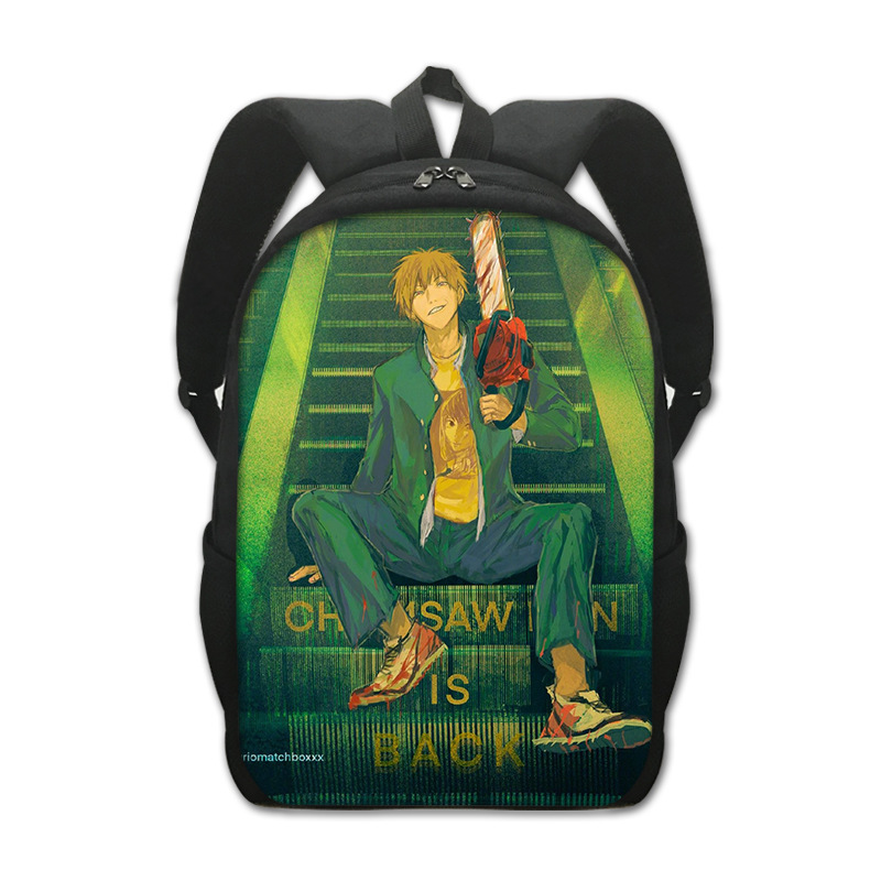 2022 New Chainsaw Man Cartoon Schoolbag Chainsaw Man Peripheral Creative Polyester Comfortable Backpack