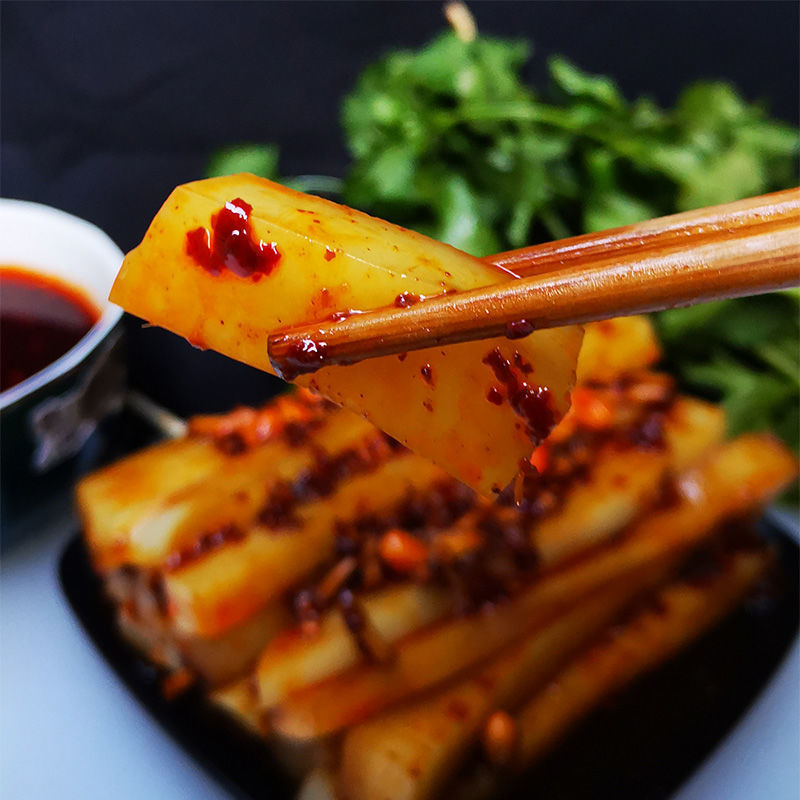 米豆腐贵州特产思南米豆腐贵州凉粉农家凉拌小吃送足量辣椒酱调料
