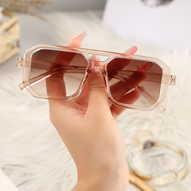 New Fashion Square All-Match Full Frame Sunglasses European and American New Ins Style All-Match Slimming Large Rim Sunglasses