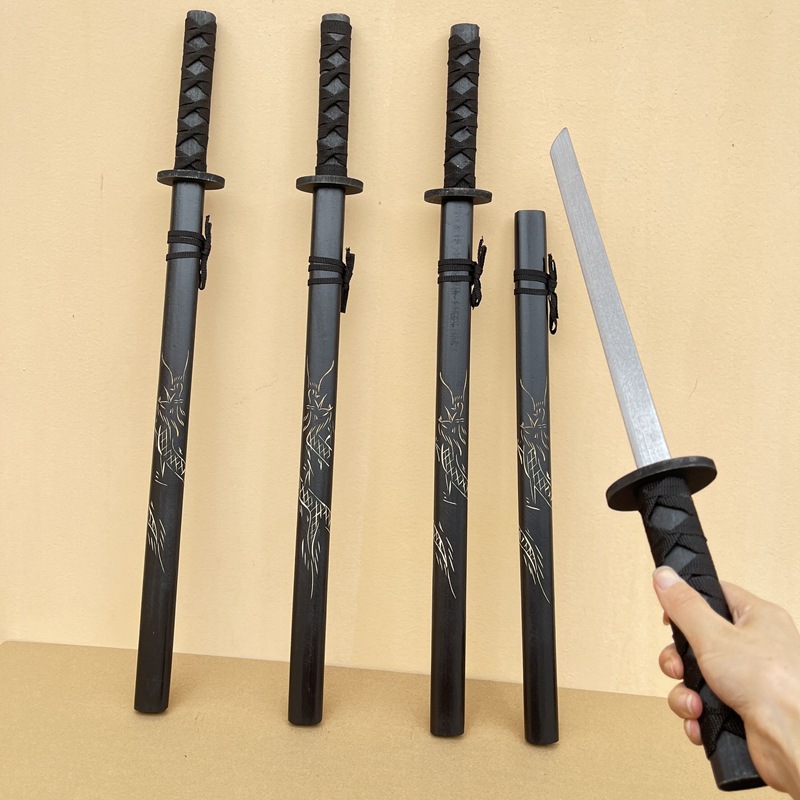 木制刀剑刻龙武士刀儿童玩具宝剑木刀剑景区热卖兵器模型外贸专供