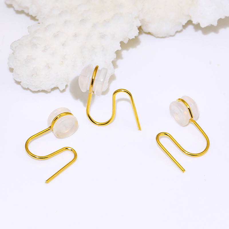 无痛青蛙耳夹 无耳洞15mm圆盘加厚隐形耳夹转换器diy耳环饰品配件