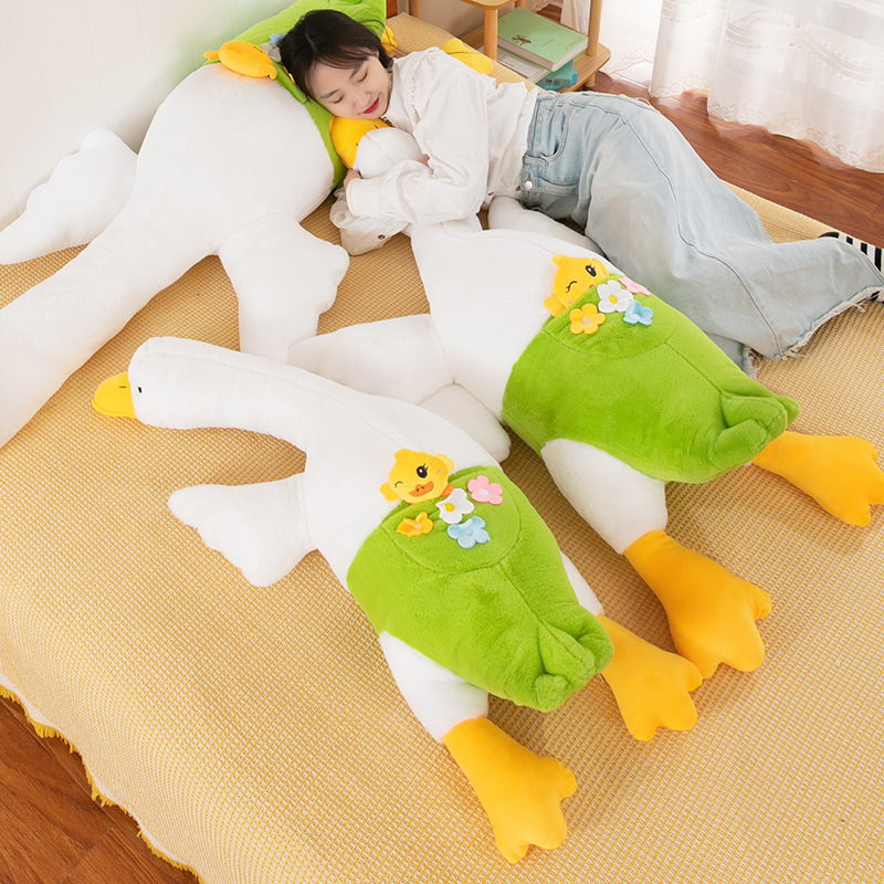 New Big White Geese Doll Big Goose Plush Toy Lazy Goose Doll Sleeping Pillow for Girl Cross-Border Factory Direct Supply