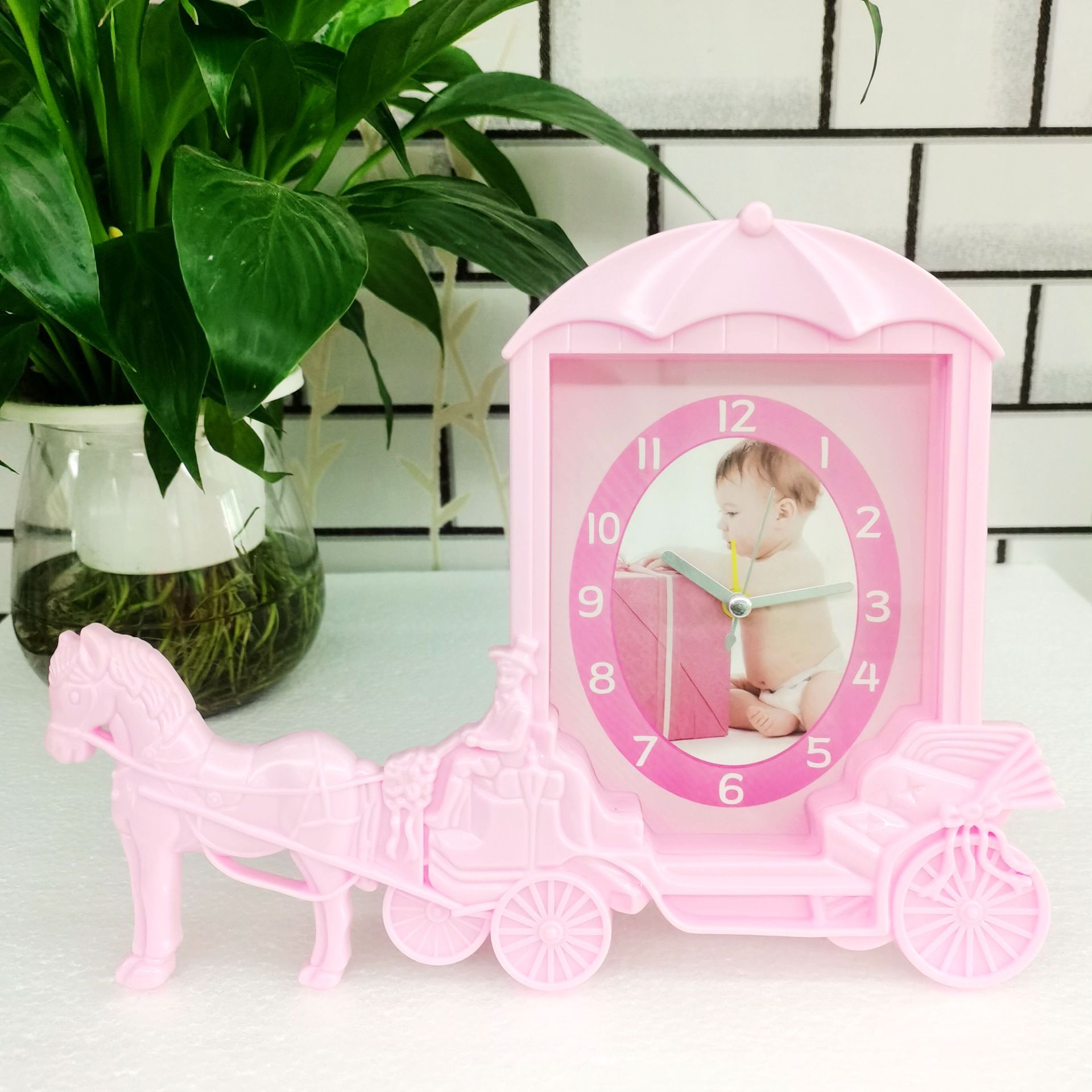 数字石英学生小闹钟 马车闹铃 欧式装饰卧室时钟 批发钟表