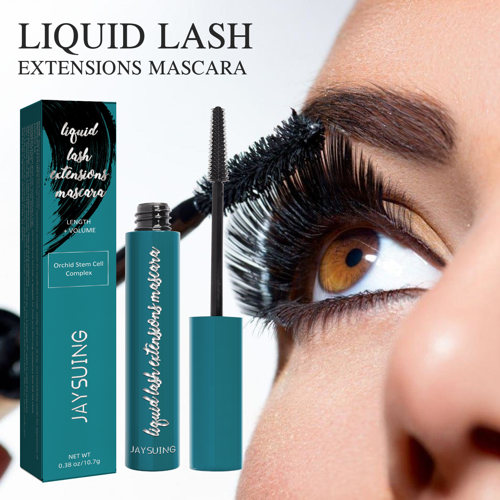 Jaysuing Mascara Long Thick Curling Styling Eyelash Natural Makeup Not Smudge Black Mascara