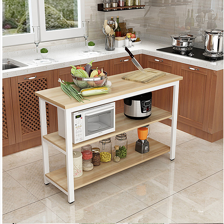 厨房桌子切菜桌多功能长方形做饭桌子厨房桌面置物架微波炉置物台