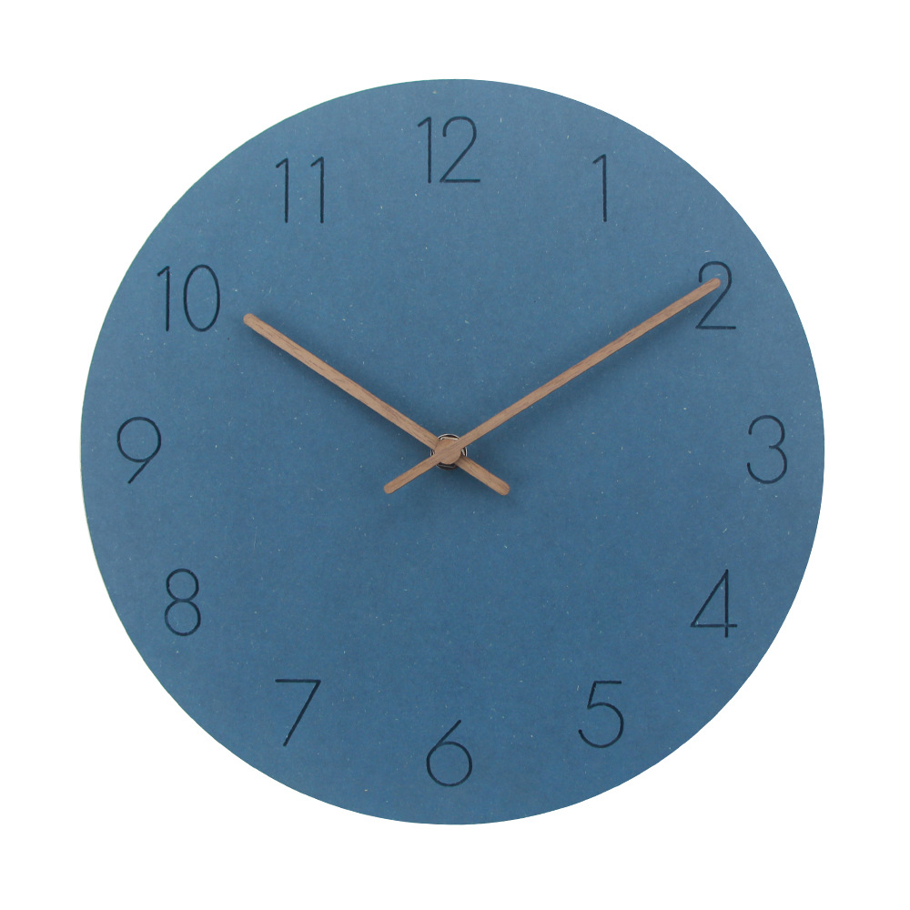 Spanish Northern European Clock Minimalistic Wooden Wall Clock Wooden Clock Creative Living Room Noiseless Clock Wall Clock Pocket Watch