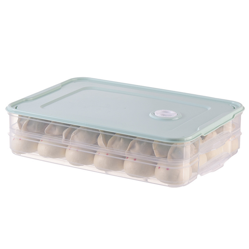 Household Refrigerator Dumpling Storage Box Multi-Layer Stackable Non-Grid Chaos Egg Storage Box Food Quick-Frozen Crisper