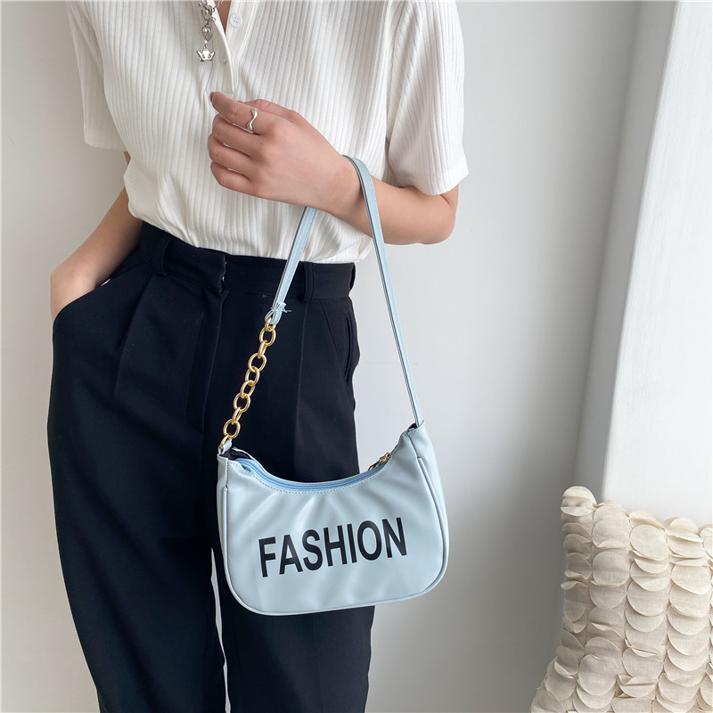 INS Japanese Style Harajuku Shoulder Bag Bag 2022 New Girls Letters Underarm Bag Student All-Match Casual Shoulder Bag