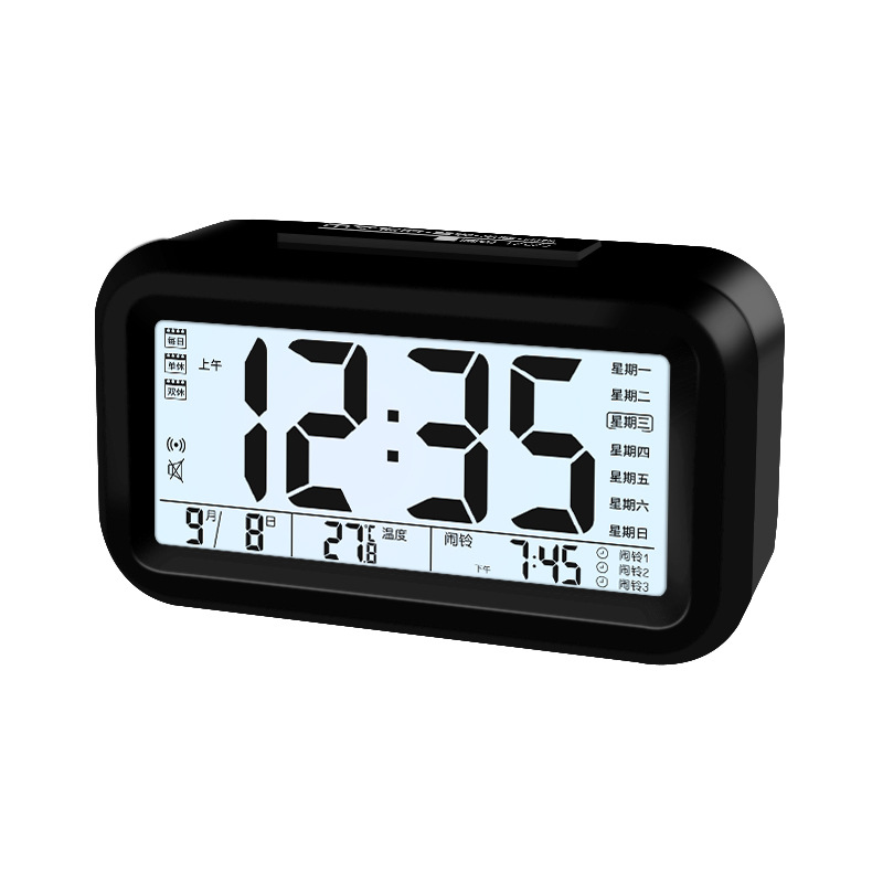 Student Only Intelligent Voice Time Digital Desktop Clock Children Get up Electronic Alarm Clock Rechargeable