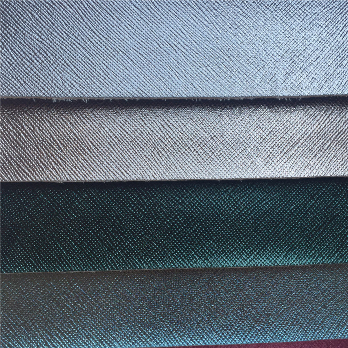 十字纹皮革pvc皮料 幻彩珠光十字纹pvc革 箱包手袋装饰用革 0.9mm