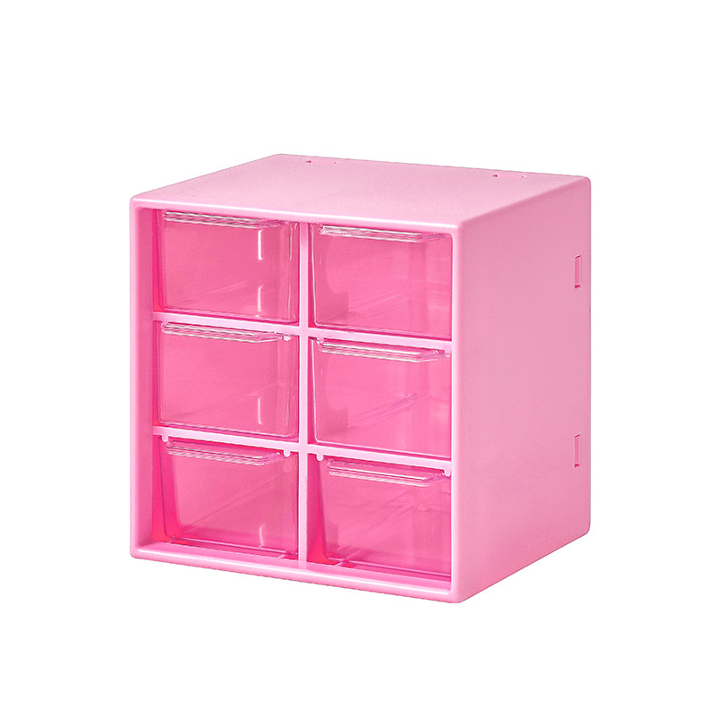 New Transparent Girl Color Desktop Rubber Band Hair Accessories Small Items Large Capacity Division Drawer Storage Box Wholesale