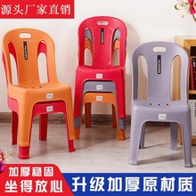 塑料凳子家用加厚椅子客厅板凳成人餐桌靠背凳餐厅大排档简约座椅