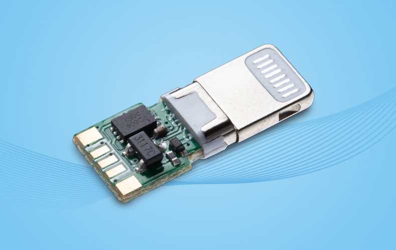 苹果5芯pd快充18w充电线公头适用iphone8以上lightning连接器插头