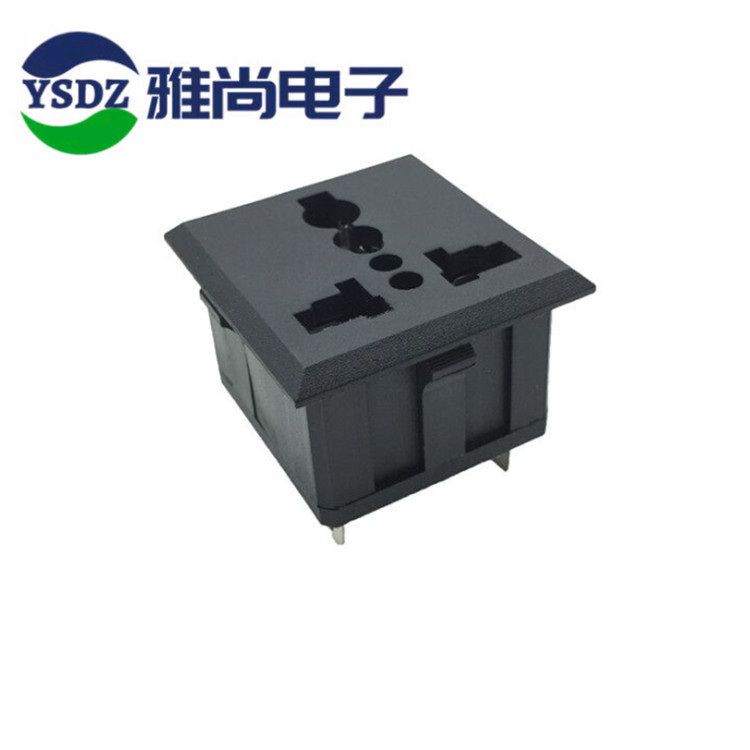 供应AC电源插座万能电源电源插座 排插品字电源插座 逆变器 铁脚