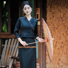 泼水节穿搭女拍照玉家人傣族服装女泼水节衣服服饰泰国裙子写真