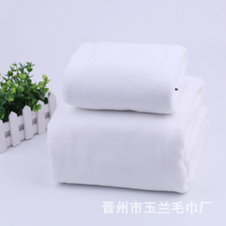 Warp Knitted White Towel 30*70 Sauna Bath Center Beauty Salon Hotel Property Cleaning Disposable White Towel